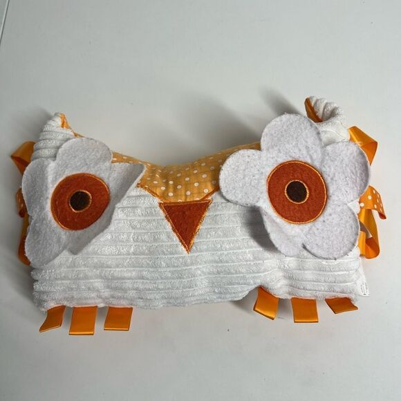 Hallmark Pink Owl Plush ~M Throw Pillow Stuffed Animal Toy Corduroy Ribbed Decor - Picture 6 of 6